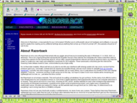 Razorback home page on Classilla