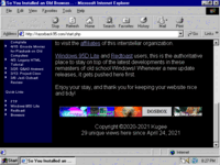 The footer of Razorback populated with buttons linking to itself and other sites - LuxuryAerozona, DreamProject, DOSBox Deathmatch Club, and THEBaratusII