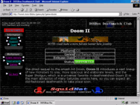 Game page for Doom II on a proposed update to the DOSBox Deathmatch Club powered by what would've become Sardine Engine