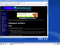 Razorback on Konqueror in KDE 3.5, either that or Trinity